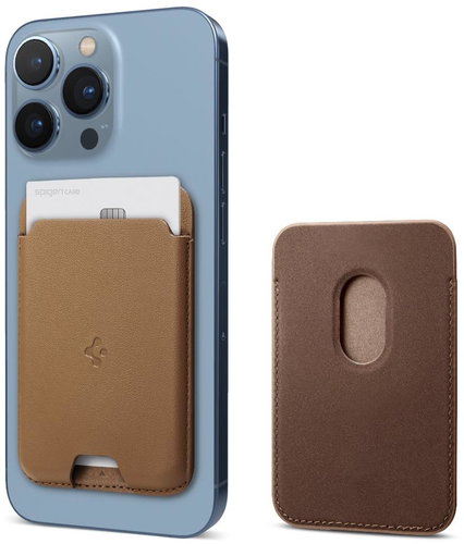 Spigen Valentinus MagSafe Card Holder Brown - MagSafe Wallet - Hauptbild