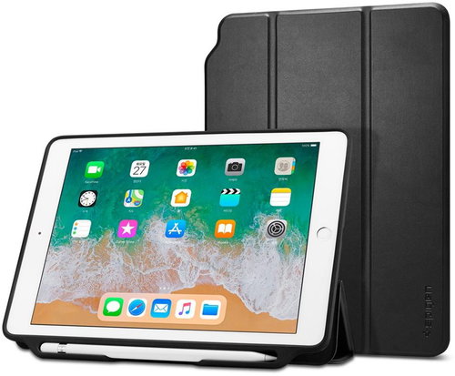 Spigen Smart Fold 2 Black iPad 9.7" 2017/2018 - Tablet Case - Main image