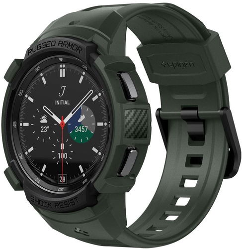 Spigen Rugged Armor Pro Military green Samsung Galaxy Watch 4 Classic (46mm) - Ochranný kryt na hodinky - Hlavní obrázek