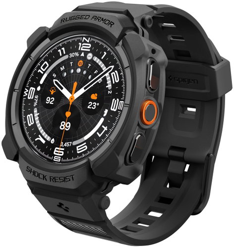 Spigen Rugged Armor Pro Samsung Galaxy Watch Ultra 2 47mm Matte Black - Protective Watch Cover - Main image