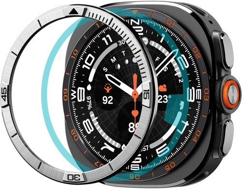 Spigen Bezel Tune (Pilot) Samsung Galaxy Watch Ultra 2 47mm Silver - Protective Watch Cover - Main image