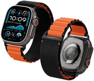 Spigen Fabric Band (hook) Apple Watch 49mm/46mm/45mm/44mm Black Orange - Watch Strap