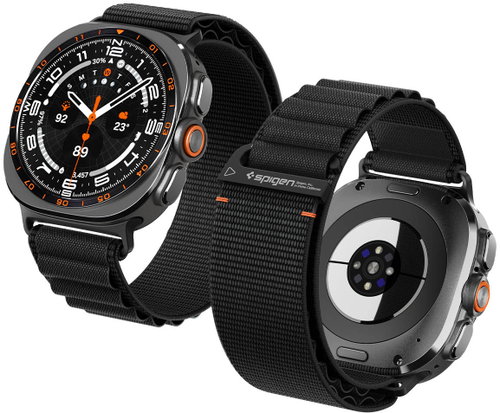Spigen Fabric Band Samsung Galaxy Watch 9/8 46mm/44mm/40mm Black - Watch Strap - Main image