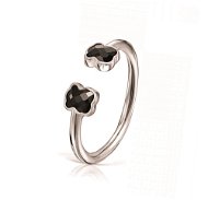TOUS Mini Onyx Open Ring in Silver with Onyx 918455510 (925/1000, 1.49g) - Ring