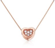 Náhrdelník DOLCZE Heart Dia Pink (Au585/1000, 1,68 g) - Náhrdelník
