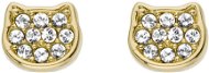 KARL LAGERFELD Mini Pave Silhouette Choupette White with Swarovski Crystals - Earrings