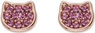 KARL LAGERFELD Mini Pave Silhouette Choupette Purple with Swarovski Crystals - Earrings