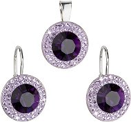 EVOLUTION GROUP 739106.3 Purple Velvet Set Rivole (Ag 925/1000, 3.7g) - Jewellery Gift Set