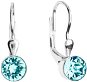 EVOLUTION GROUP 31112.3 lt. Turquoise Dangling Earrings Decorated with Swarovski® Crystals (Ag 925/1000, 1g) - Fülbevaló