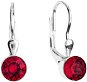 EVOLUTION GROUP 31112.3 Ruby Dangling Earrings Decorated with Swarovski® Crystals (Ag 925/1000, 1g) - Earrings