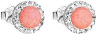 EVOLUTION GROUP 31217.1 & Coral with Opal Decorated with Preciosa® Crystals (Ag 925/1000, 0.8g) - Earrings