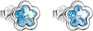 EVOLUTION GROUP 31255.3 Aqua Butterfly Stud Decorated with Swarovski® Crystals (Ag 925/1000, 1,1 - Fülbevaló