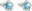 Aqua Butterfly Stud Decorated with Swarovski® Crystals (Ag 925/1000, 1,1