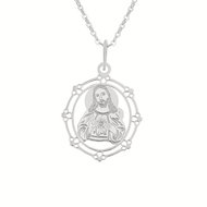 PRAQIA The Sacred Heart of the Lord KO0869_BR030_43-7 (Ag925/1000, 1,80g) - Necklace