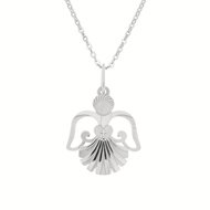 PRAQIA Angel with Seashell KO1441_BR030_43-7 (Ag925/1000, 1,72g) - Necklace