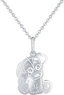PRAQIA KIDS Dog Punťa KO6082_BR025_40_A (Ag925 / 1000, 1.17g) - Necklace