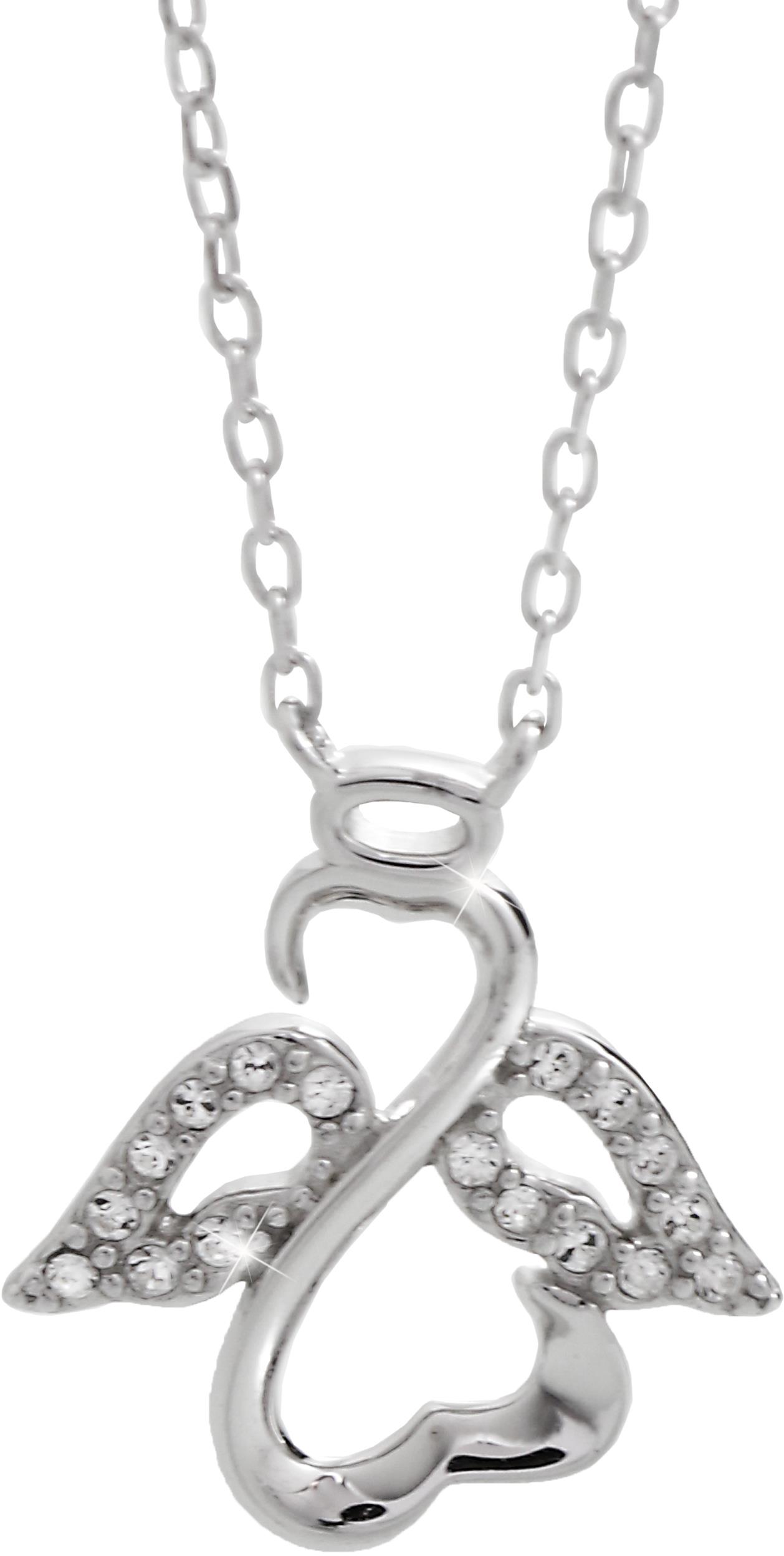 JSB Bijoux Ezüst angyal Swarovski® kristály kövekkel 92300406rh (Ag 925/1000, 1,97 g)
