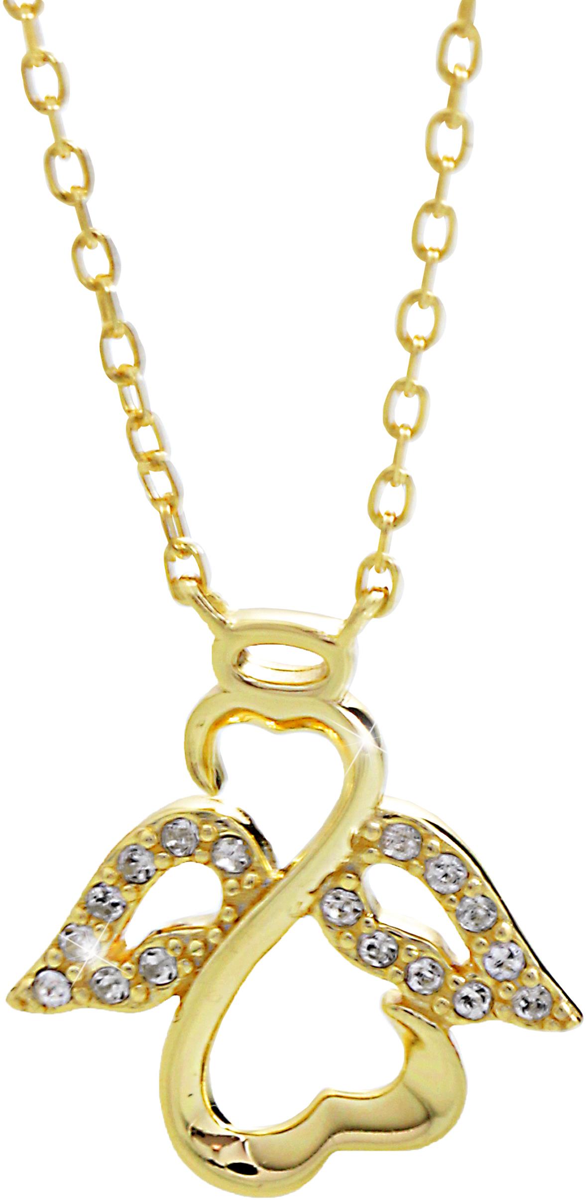 JSB Bijoux ezüst angyal Swarovski® kristálykövekkel aranyozott 92300406g (Ag 925/1000, 1,97g)