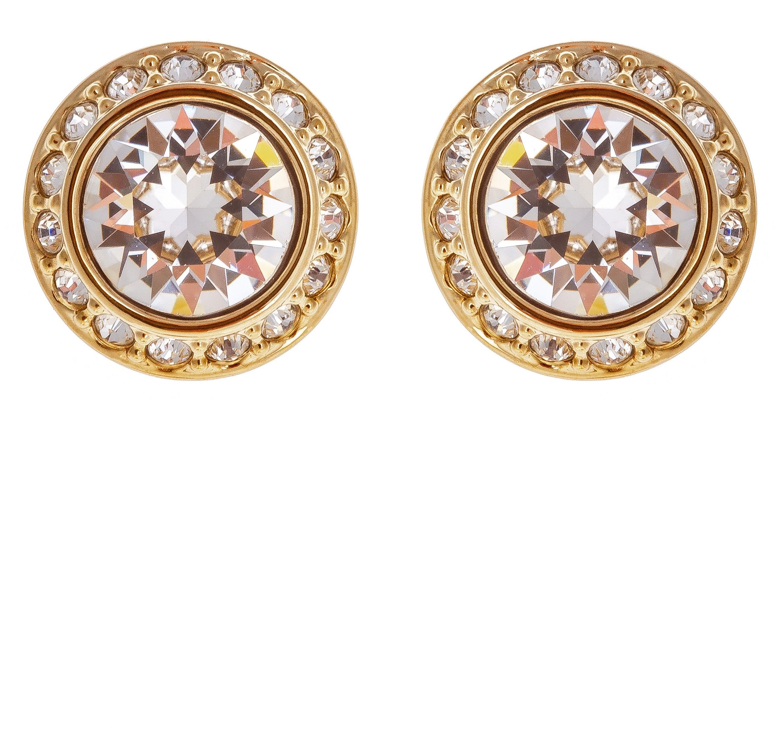 Swarovski Angelic Square Crystal Halo Stud Earrings in Rhodium Plated |  Bloomingdale's