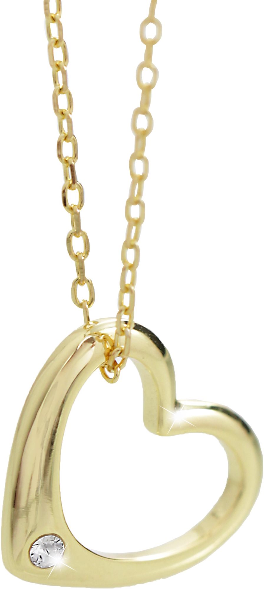 JSB Bijoux Szív chatonnal Swarovski Crystals aranyozott 92300371g-cr (Ag925/1000, 2,23g)