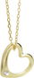 Necklace JSB Bijoux Heart with Swarovski Crystals Chaton Gold Plated 92300371g-cr (Ag925/1000, 2.23g) - Náhrdelník