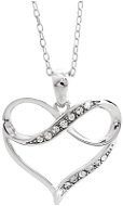 Necklace JSB Bijoux Heart Infinity with Swarovski Crystals 92300398cr (Ag925/1000, 2.59g) - Náhrdelník