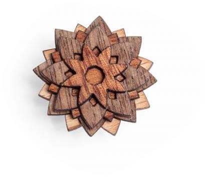 BeWooden AE3 African Flower - Brooch - Main image