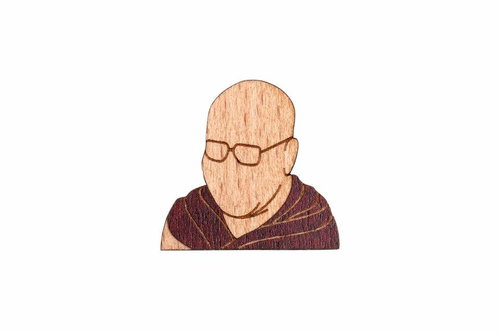 BeWooden BR105 Dalai Lama - Brooch - Main image