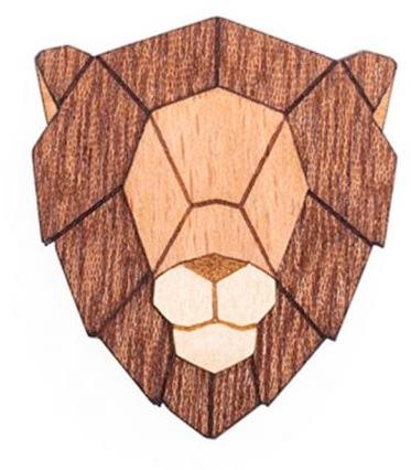 BeWooden BR11 Lion - Brooch - Main image