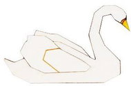 BeWooden BR115 White Swan - Brooch