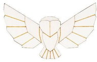 BeWooden BR116 Snowy Owl - Brooch