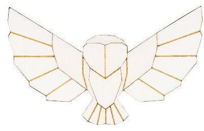 BeWooden BR116 Snowy Owl - Brooch - Main image