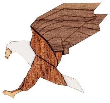BeWooden BR118 Eagle - Brooch - Main image