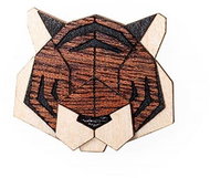 BeWooden BR12 Tiger - Brooch