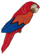 BeWooden BR122 Ara Parrot - Brooch