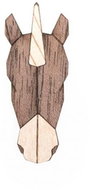 BeWooden BR21 Unicorn - Brooch