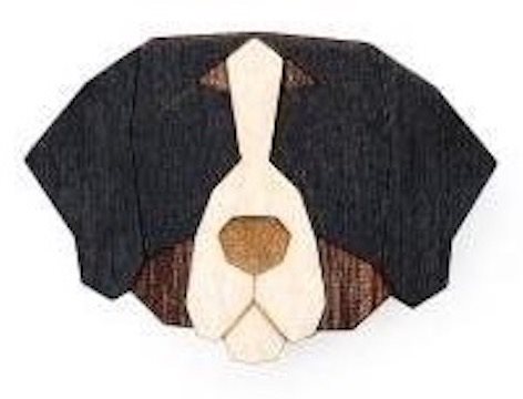 BeWooden BR23 Bernese Mountain Dog - Brooch - Main image