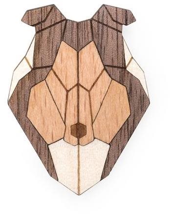 BeWooden BR29 Collie - Brooch - Main image