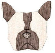 BeWooden BR30 French Bulldog - Brooch