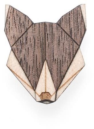 BeWooden BR4 Wolf - Brooch - Main image
