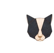 BeWooden BR43 Black Cat - Brooch