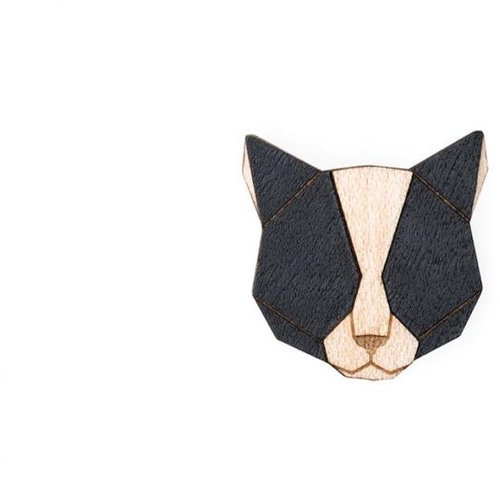 BeWooden BR43 Black Cat - Brooch - Main image