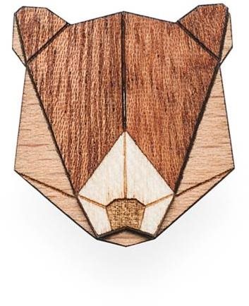 BeWooden BR5 Bear - Brooch - Main image