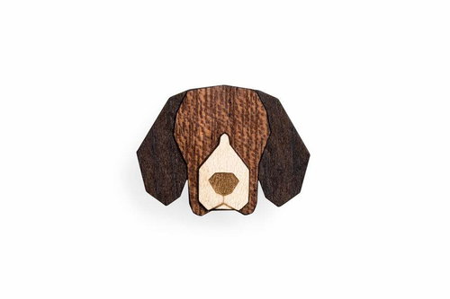 BeWooden BR52 Beagle - Brooch - Main image