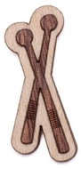BeWooden BR74 Drumsticks - Brooch