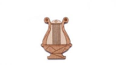 BeWooden BR76 Lyre - Brooch - Main image