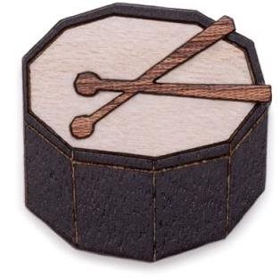 BeWooden BR82 Drum - Brooch - Main image