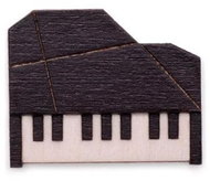 BeWooden BR83 Piano - Brooch