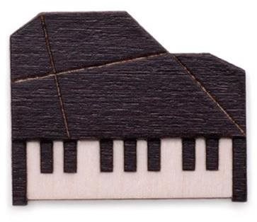 BeWooden BR83 Piano - Brooch - Main image