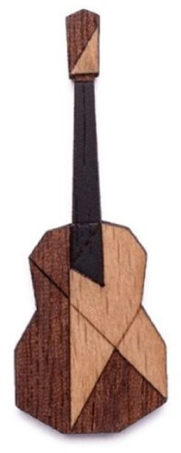 BeWooden BR84 Guitar - Brooch - Main image